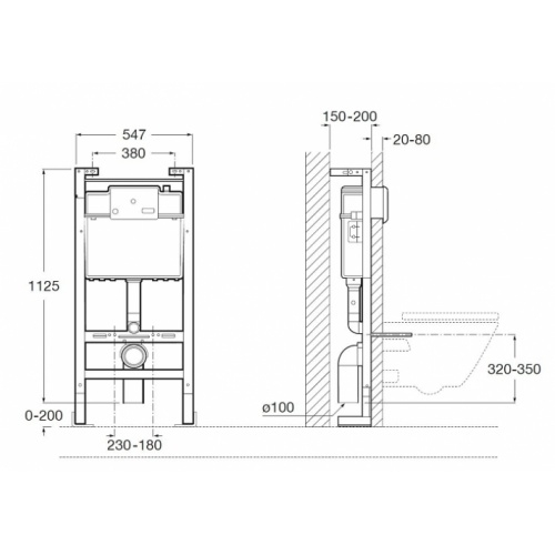 Bâti-support N-Fix universel + Plaque blanche - ROCA** Bati roca n fix a89011142r côtes