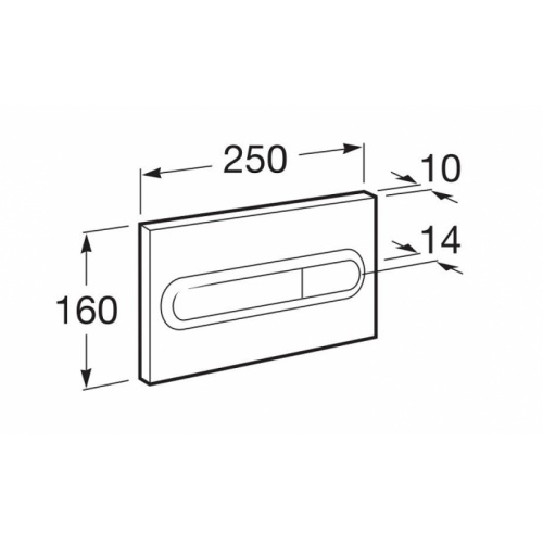 Plaque Dual PL1 Chromé Mat - ROCA Plaque dual pl1 chromé mat a890095002 côtes Plaque Dual PL1 Chromé Mat - ROCA Plaque dual pl1 chromé mat a890095002 côtes