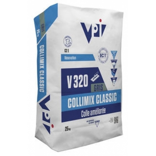 Mortier-Colle Amelioré COLLIMIX CLASSIC Gris - Sac 25kg - VPI Mortier-Colle Amelioré COLLIMIX CLASSIC Gris - Sac 25kg - VPI