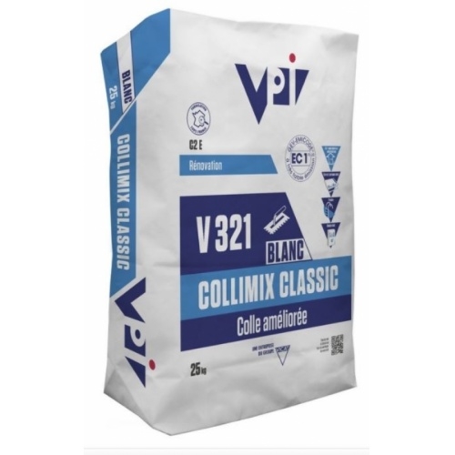 Mortier-Colle Amelioré COLLIMIX CLASSIC Blanc V321 - Sac 25kg Mortier-Colle Amelioré COLLIMIX CLASSIC Blanc V321 - Sac 25kg