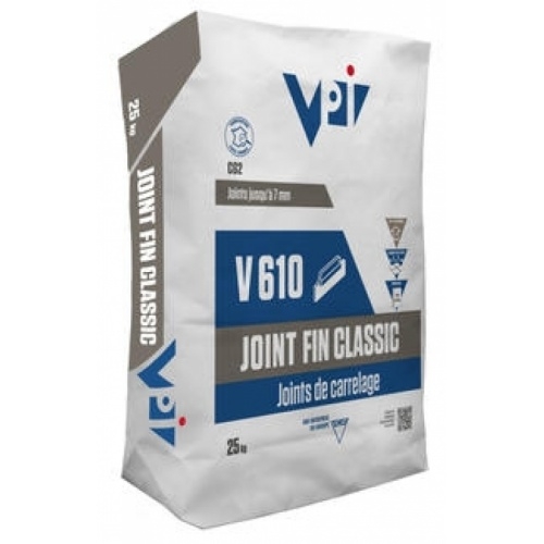 Mortier Joint Fin Classic V610 Acier - 25kg - VPI 