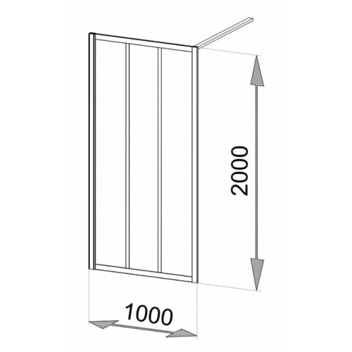 Paroi de douche LOFT Classic 100 cm - Verre Clair traité Loft classic 100 cm fixation murale jacuzzi Paroi de douche LOFT Classic 100 cm - Verre Clair traité Loft classic 100 cm fixation murale jacuzzi
