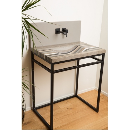 Mitigeur lavabo mural (rosace) BLACKMAT Quadri - Saillie 225 mm Qm27713 amb Mitigeur lavabo mural (rosace) BLACKMAT Quadri - Saillie 225 mm Qm27713 amb