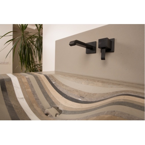 Mitigeur lavabo mural (rosace) BLACKMAT Quadri - Saillie 225 mm Qm27713 amb4 Mitigeur lavabo mural (rosace) BLACKMAT Quadri - Saillie 225 mm Qm27713 amb4