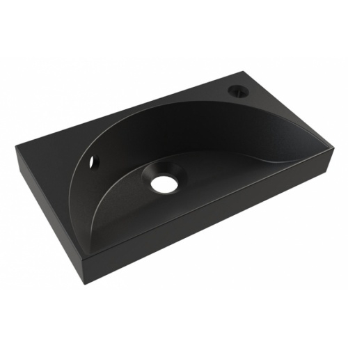Lave-mains COVENTRY - Frêne Molina Plan de toilette solidsurface noir granite 40cm 208670 hd Lave-mains COVENTRY - Frêne Molina Plan de toilette solidsurface noir granite 40cm 208670 hd