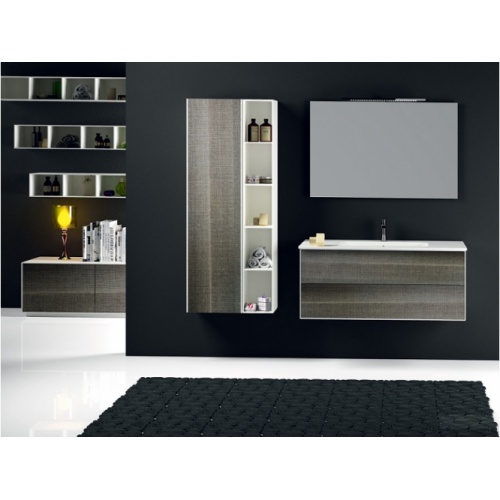 Meuble simple vasque PARIGI 106 cm - Tranche Grigio - Compo 5