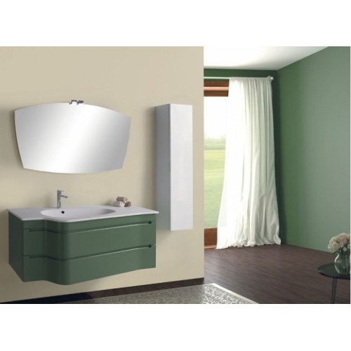 Meuble simple vasque SLALOM 122 cm - Verde Reseda Mat Meuble simple vasque SLALOM 122 cm - Verde Reseda Mat