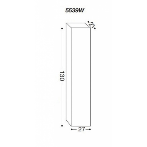 Colonne suspendue Hauteur 130 cm - 5539W Laqué