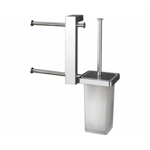 Barre avec double porte-papier et brosse WC G.Bridge - 7640 Barre avec double porte-papier et brosse WC G.Bridge - 7640