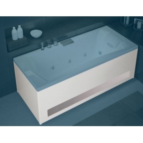 Tablier Façade en Bi-matière (Aluminium Brossé) baignoires Kinedo - L160 cm