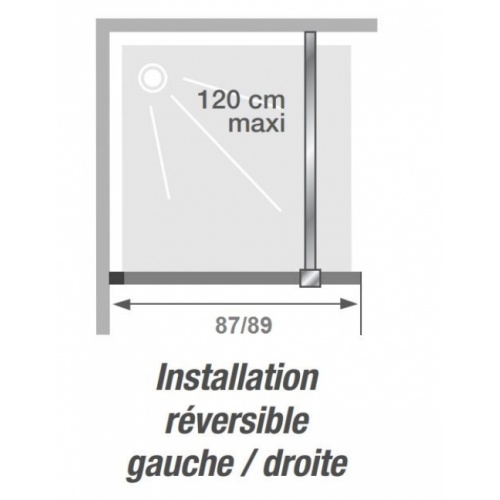 Paroi de douche simple SMART Solo - 90 cm* Smart solo