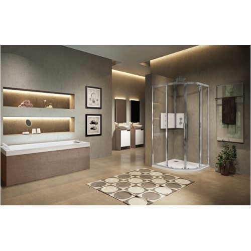 Paroi 1/4 de rond 2 portes coulissantes LUNES 2.0 R 80x80 cm - Transparent - Silver 0 r transparent silver Paroi 1/4 de rond 2 portes coulissantes LUNES 2.0 R 80x80 cm - Transparent - Silver 0 r transparent silver