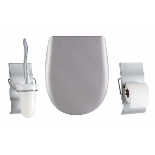 Abattant OLFA Ariane EASY CLIP Argent Métal descente assistée déclipsable Olfa set ariane argent métal Abattant OLFA Ariane EASY CLIP Argent Métal descente assistée déclipsable Olfa set ariane argent métal