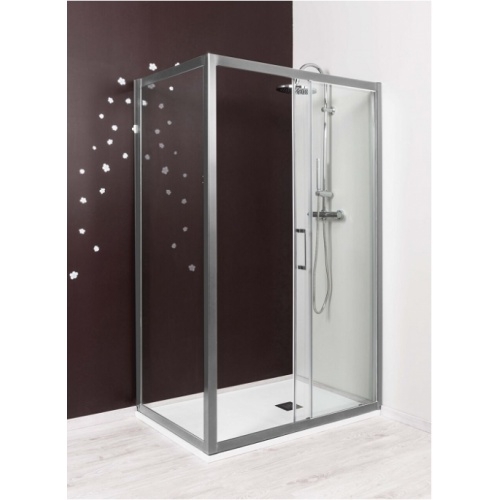 Paroi coulissante NAPA Chromé Mat 160 cm