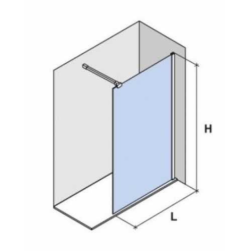 Paroi fixe ONE OV-2000 Rayas - Chromé - 120cm Ov 2000 schéma
