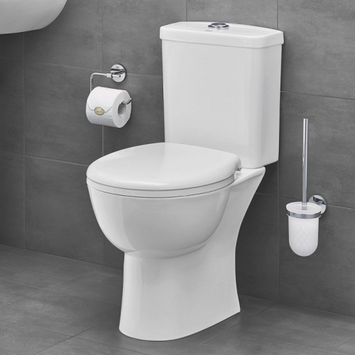 WC à poser GROHE Bau Ceramic sans bride avec abattant frein de chute