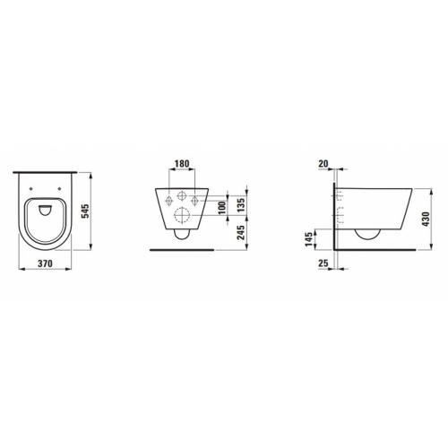 Cuvette suspendue sans bride KARTELL Noire** Laufen kartell 820336 Cuvette suspendue sans bride KARTELL Noire** Laufen kartell 820336