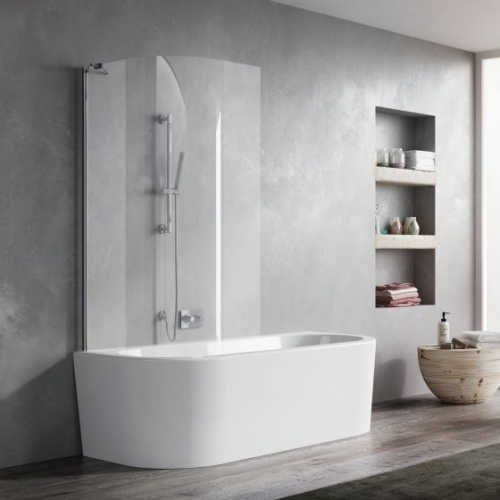Combi Wand2 : Baignoire 170x80 + écran courbe - JACUZZI Combi Wand2 : Baignoire 170x80 + écran courbe - JACUZZI