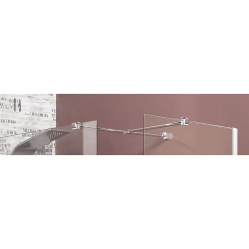 Barre de fixation murale + fixation retour pour parois ITALIENNE Aqua barre retour murale paroi de douche Barre de fixation murale + fixation retour pour parois ITALIENNE Aqua barre retour murale paroi de douche