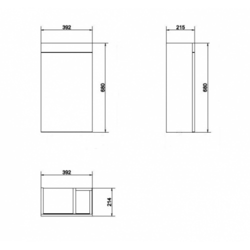 Lave-mains SMART Blanc brillant** Schéma technique smart Lave-mains SMART Blanc brillant** Schéma technique smart