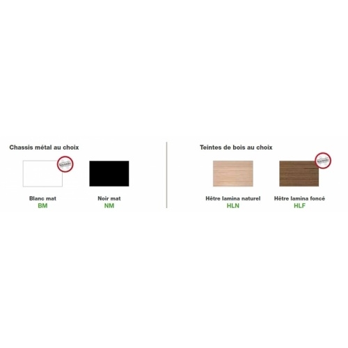 Meuble simple vasque STEEL 100 cm - Blanc Mat et Hêtre Lamina Foncé Coloris steel Meuble simple vasque STEEL 100 cm - Blanc Mat et Hêtre Lamina Foncé Coloris steel
