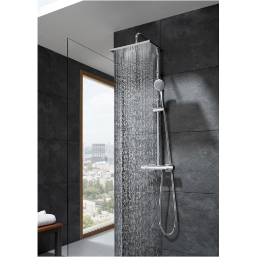 Colonne de douche thermostatique chromé Even T Square | ROCA