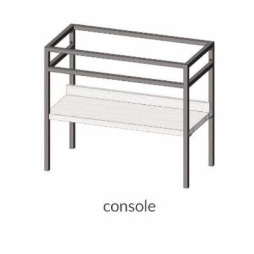 Meuble simple vasque STEEL 100 cm - Blanc Mat et Hêtre Lamina Foncé Console steel 90 cm Meuble simple vasque STEEL 100 cm - Blanc Mat et Hêtre Lamina Foncé Console steel 90 cm