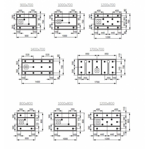 Set de 6 pieds réglables pour receveurs Ultra Flat S Position pieds ultra flat Set de 6 pieds réglables pour receveurs Ultra Flat S Position pieds ultra flat