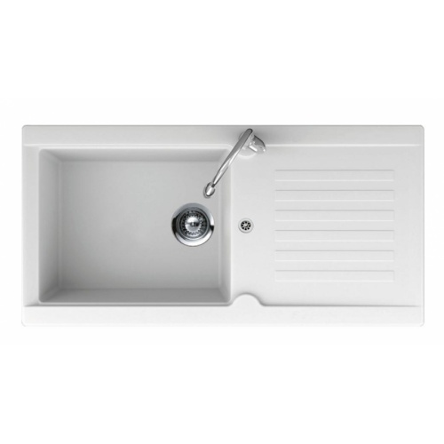 Evier de cuisine Naturalite Danube 1 grand bac Blanc