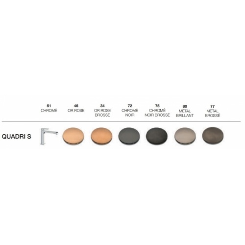 Mitigeur lavabo mural QUADRI S Chromé - Saillie 180 mm Palette coloris quadri s Mitigeur lavabo mural QUADRI S Chromé - Saillie 180 mm Palette coloris quadri s