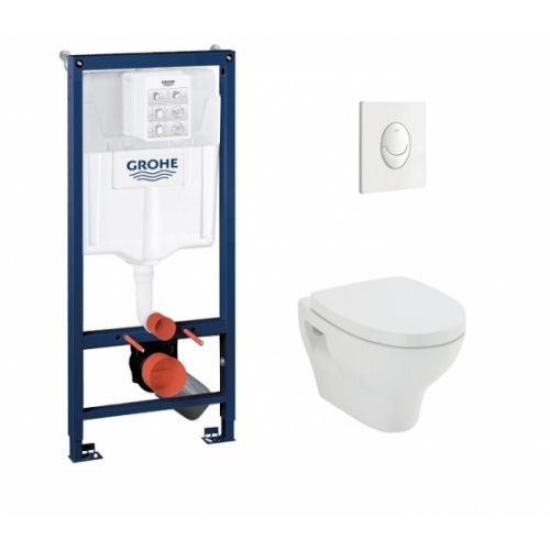 Pack WC Grohé Rapid SL Mural + Cuvette POP2 + Plaque Blanche**