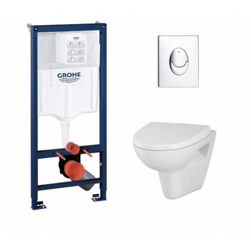 Pack WC Grohé Mural + Cuvette Villeroy et Boch O'Novo