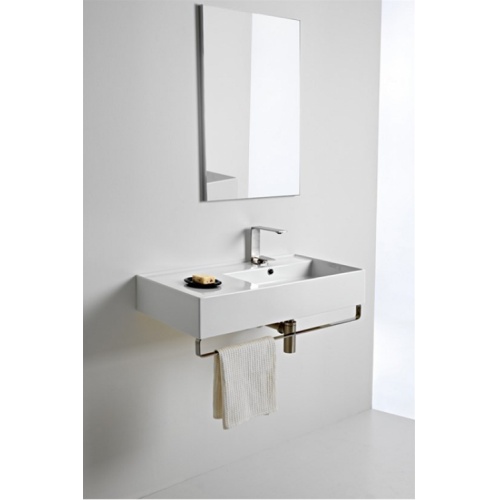 Vasque à poser ou suspendue TEOREMA 2.0 80 cm - Vasque à Droite 0 5118 Vasque à poser ou suspendue TEOREMA 2.0 80 cm - Vasque à Droite 0 5118