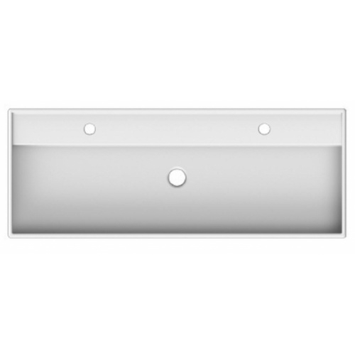 Double vasque à poser ou suspendue 120 cm TEOREMA - 2 trous 0 5107r 120b Double vasque à poser ou suspendue 120 cm TEOREMA - 2 trous 0 5107r 120b