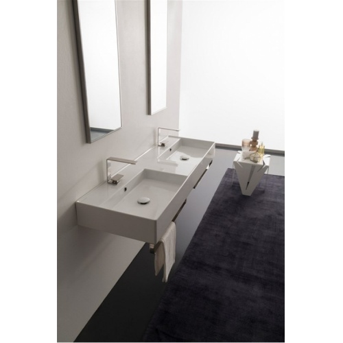 Double vasque à poser ou suspendue 140 cm TEOREMA Teorema2 5116 Double vasque à poser ou suspendue 140 cm TEOREMA Teorema2 5116