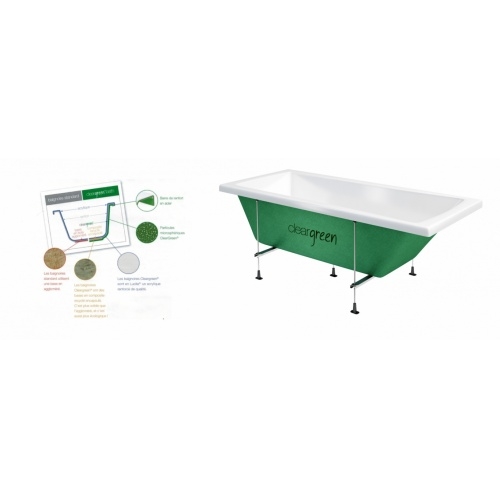 Baignoire-douche ECOROUND Cleargreen - 150 cm - Version Gauche Cleargreen Baignoire-douche ECOROUND Cleargreen - 150 cm - Version Gauche Cleargreen