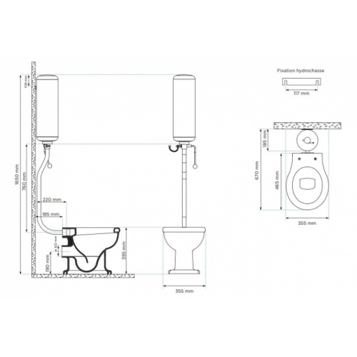 Ensemble complet sanitaire Griffon - Cuvette au sol Schéma pack griffon Ensemble complet sanitaire Griffon - Cuvette au sol Schéma pack griffon