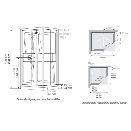 Cabine de douche Kineprime (18 cm) - Coulissante - 100 x 80cm - Mécanique KINEPRIME Portes Coulissantes Cabine de douche Kineprime (18 cm) - Coulissante - 100 x 80cm - Mécanique KINEPRIME Portes Coulissantes