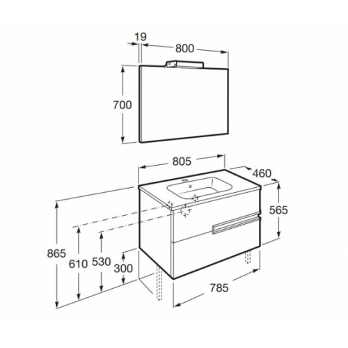 Meuble simple vasque Victoria-N Wengé - 80 cm Pack victoria n 80 schéma Meuble simple vasque Victoria-N Wengé - 80 cm Pack victoria n 80 schéma