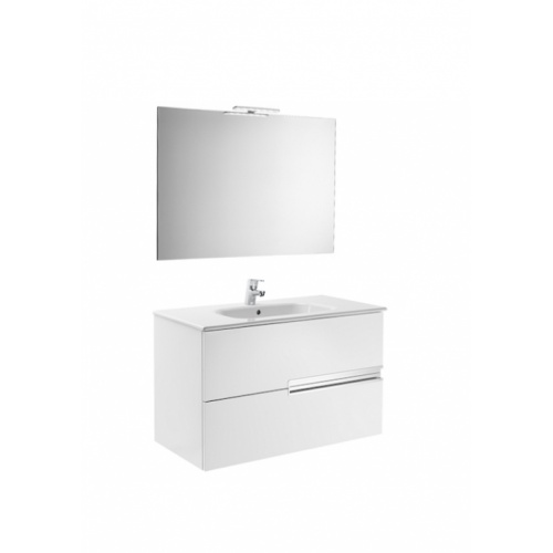 Meuble simple vasque Victoria-N Blanc brillant - 90 cm Meuble simple vasque Victoria-N Blanc brillant - 90 cm