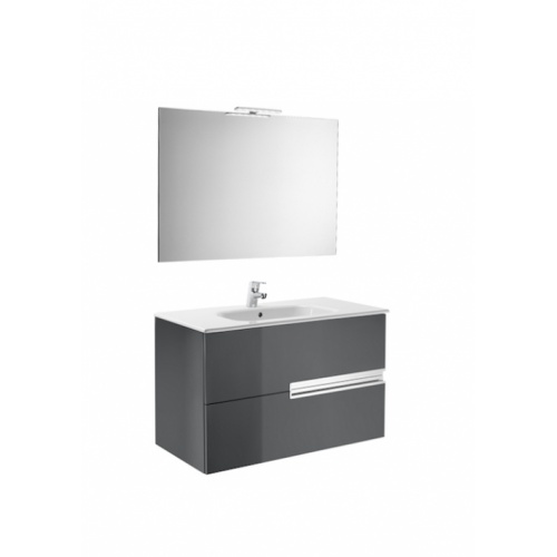 Meuble simple vasque Victoria-N Gris Anthracite brillant - 100 cm Meuble simple vasque Victoria-N Gris Anthracite brillant - 100 cm