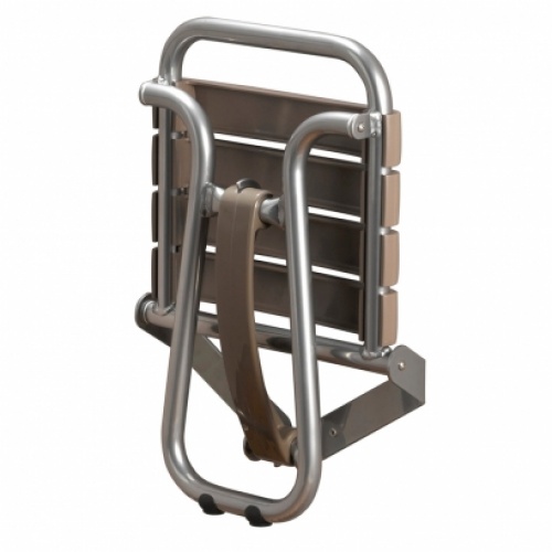 Siège de douche escamotable Taupe et Gris Chrome 047629 siege de douche plié taupe Siège de douche escamotable Taupe et Gris Chrome 047629 siege de douche plié taupe