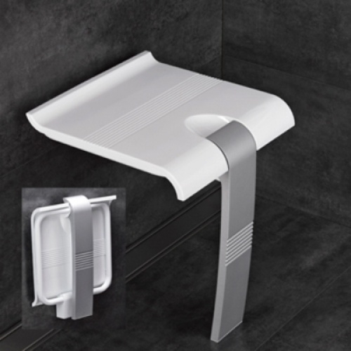 Siège de douche escamotable Arsis - Blanc et Gris mat* Arsis gris blanc Siège de douche escamotable Arsis - Blanc et Gris mat* Arsis gris blanc