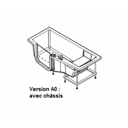 Combiné Bain/Douche IRIS 180x75/85 - Version gauche - SANS Tablier Version a0 sans tablier Combiné Bain/Douche IRIS 180x75/85 - Version gauche - SANS Tablier Version a0 sans tablier