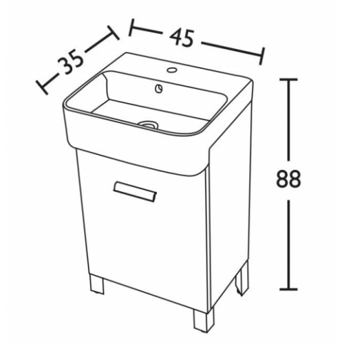 OLD - Meuble lave-mains Piccolo Beige toilé - MT5351C Lave mains piccolo