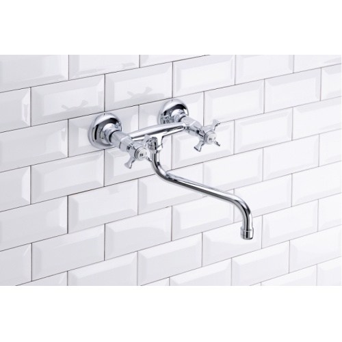 Mélangeur évier mural CHAMBORD rétro Chromé - CH12451 Ch12451 amb Mélangeur évier mural CHAMBORD rétro Chromé - CH12451 Ch12451 amb