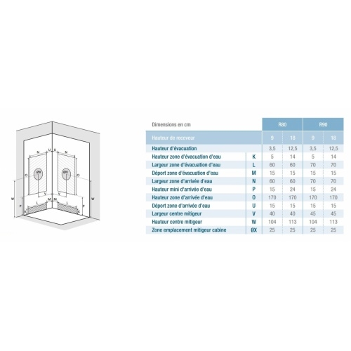 Cabine de douche Kineprime Glass faible hauteur - Coulissante - 1/4 de Rond 80cm Kineprime glass 1/4 rond Installation Cabine de douche Kineprime Glass faible hauteur - Coulissante - 1/4 de Rond 80cm Kineprime glass 1/4 rond Installation