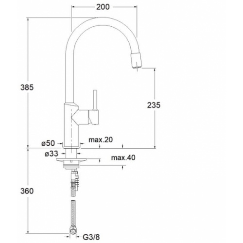 Mitigeur évier CUCINA aérateur amovible - CX50951 Cx50951 schéma Mitigeur évier CUCINA aérateur amovible - CX50951 Cx50951 schéma