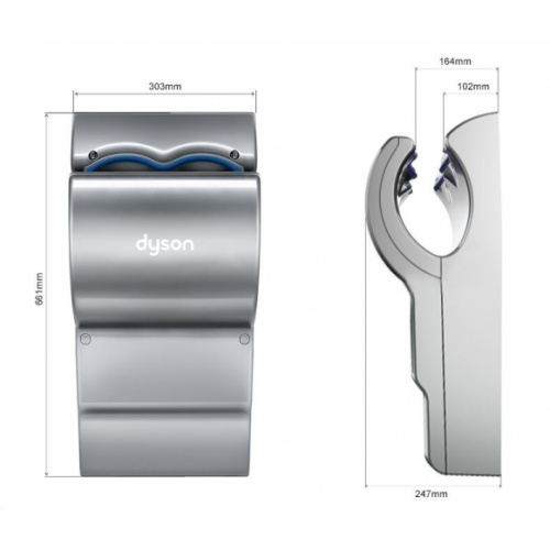 Sèche-mains Dyson Airblade dB Gris - AB14 Côtes Airblade dB