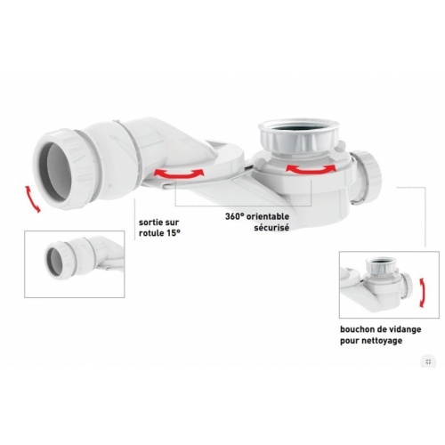 Siphon Plat Valentin Pour Baignoire 560000 Hyper Pratique